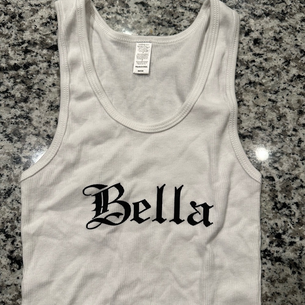 Sold- do not purchase- White Ribbed Tank Top